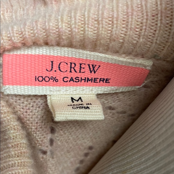 J. Crew Pink Cowl Neck Sweater in 100% Cashmere - Picture 2 of 7